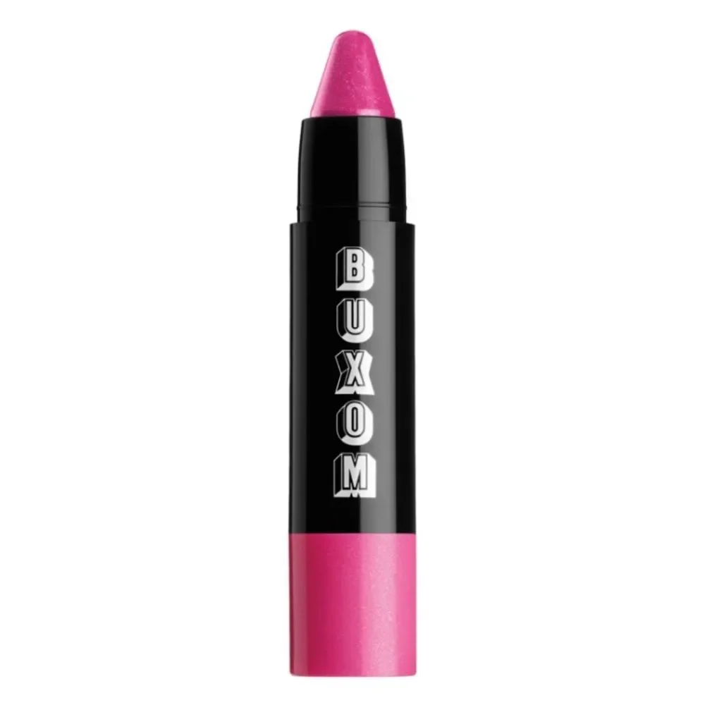NEW Buxom Shimmer Shock Lip Stick Sexy Surge Glitter Hot Pink Swatched NIB